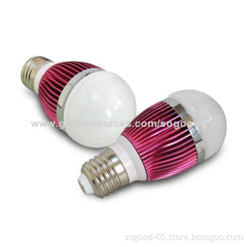 LED Lighting Bulbs with 3W Power Consumption and 400lm Luminous Flux